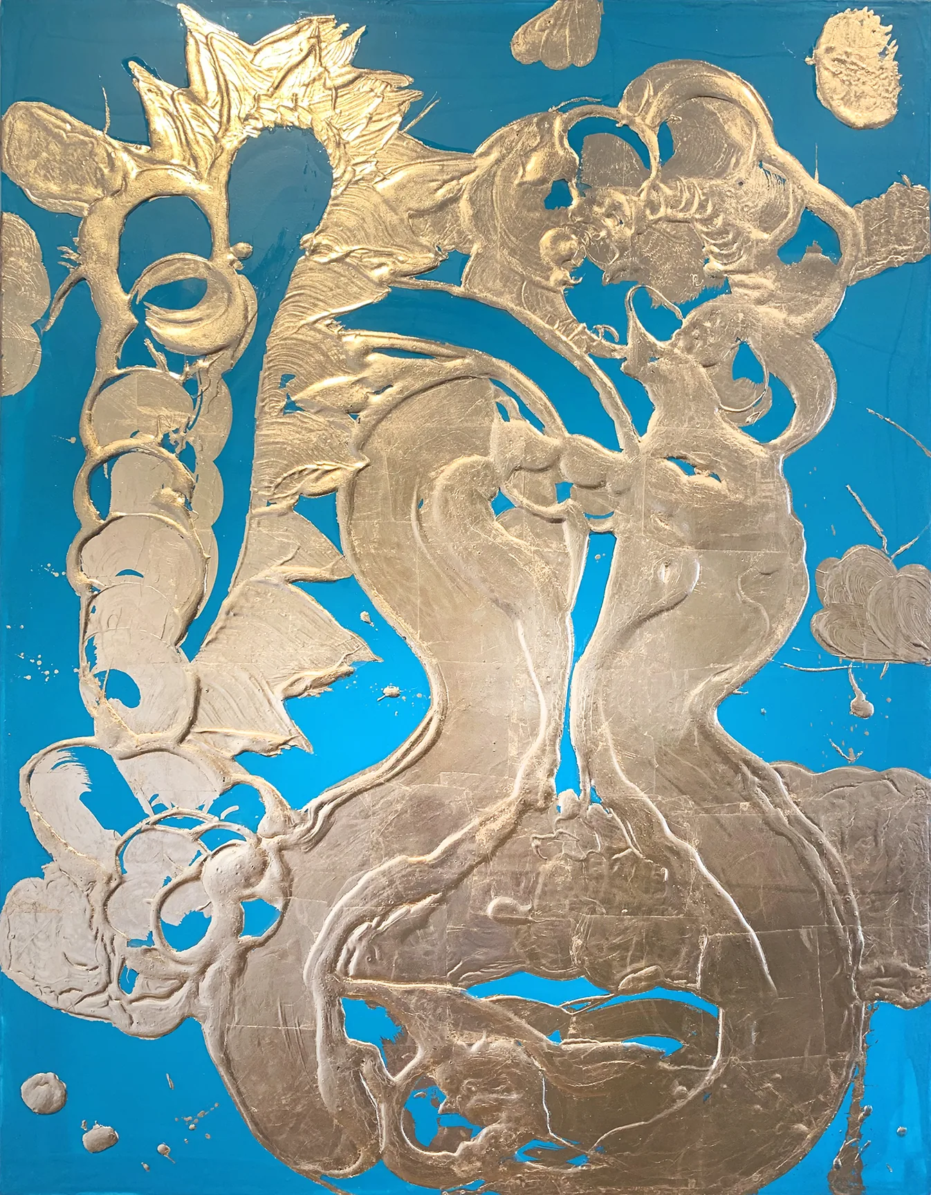 Catherine HOWE, Gilded Painting (Luminous Turquoise)