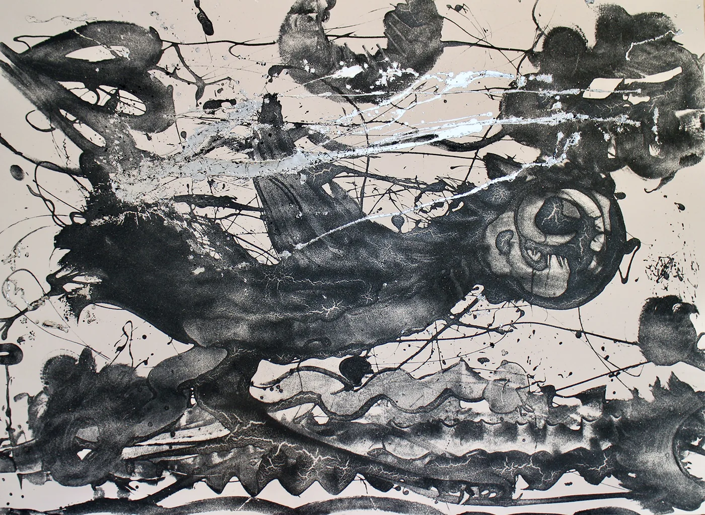 Catherine HOWE, Carborundum and Silver (Running Bird)