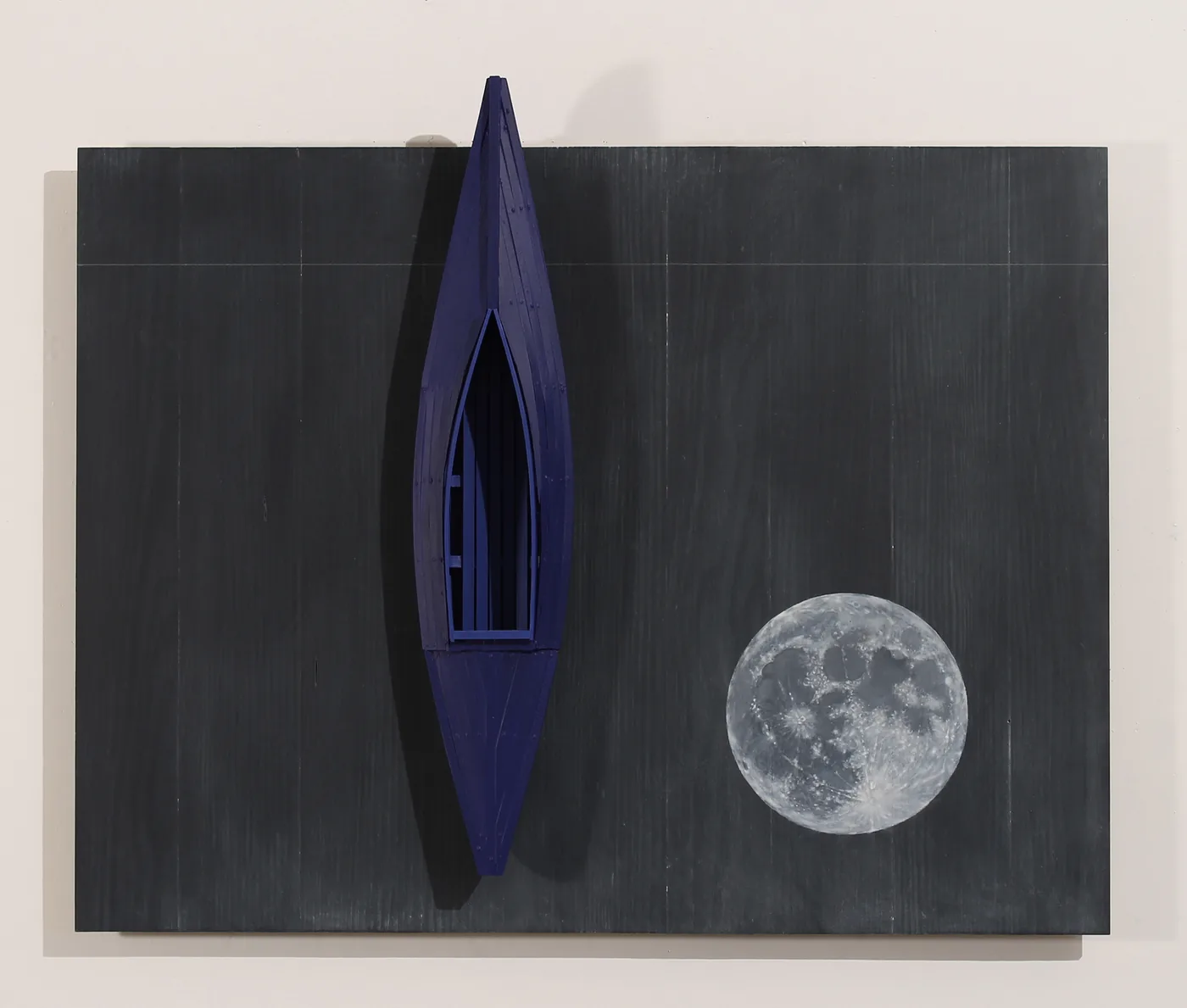David RUDDELL, Blackboard, Full Moon, Blue Boat