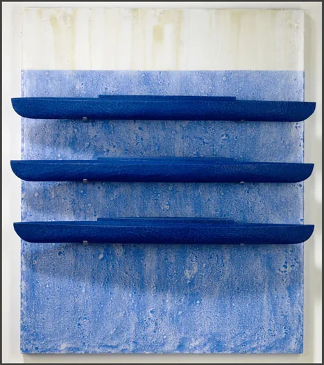 David RUDDELL, Blue Board, 3 Blue Boats
