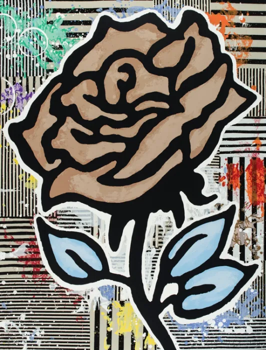 Donald BAECHLER, Brown Rose