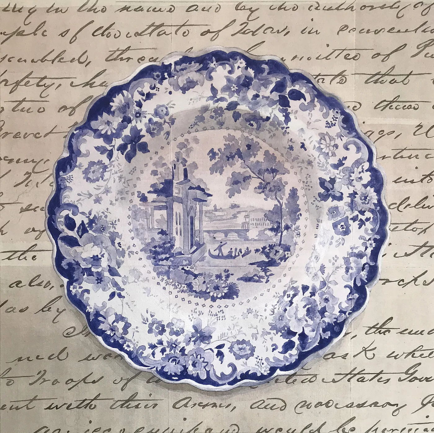Renée BOTT, Dinner Plate Violet