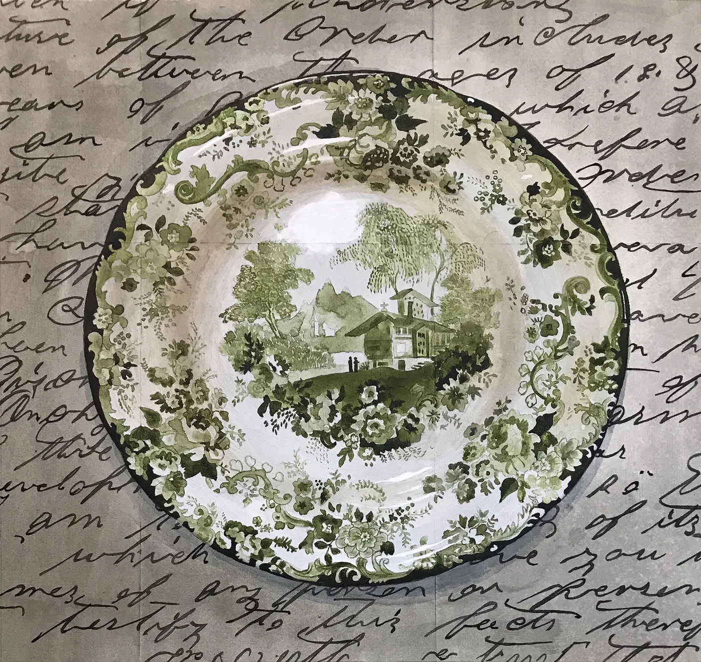 Renée BOTT, Dinner Plate Green
