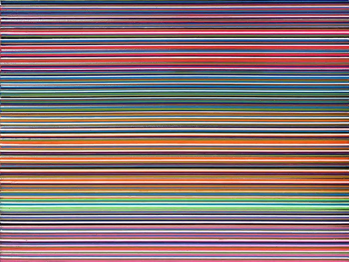 Geometric color-field painting by Marco Casentini.