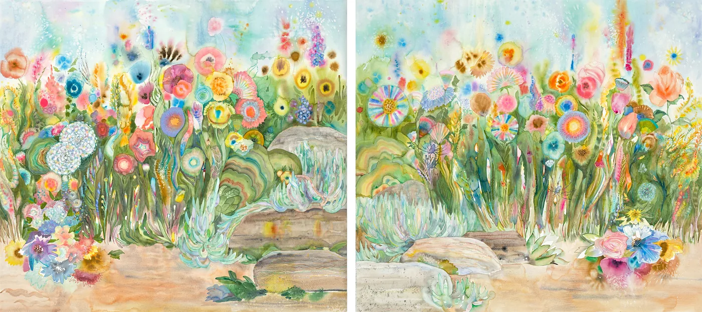 Laura BALL, Wildflowers (Diptych)